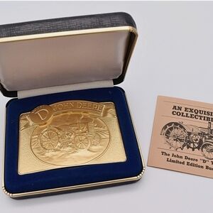 Limited Edition Model D John Deere Gold Belt Buckle